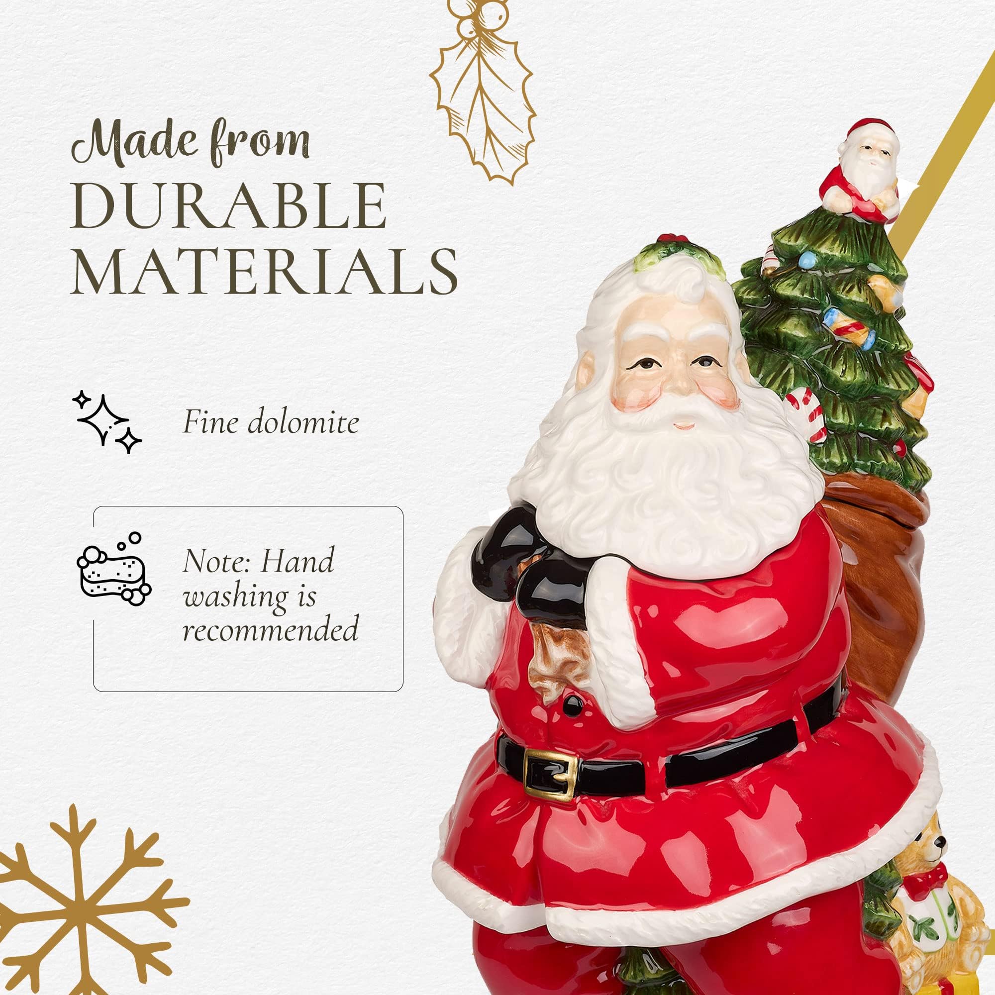 Spode クリスマスツリー サンタクロース クッキージャー　新品 Amazon｜Spode - クリスマスツリーコレクション - フィギュアサンタと